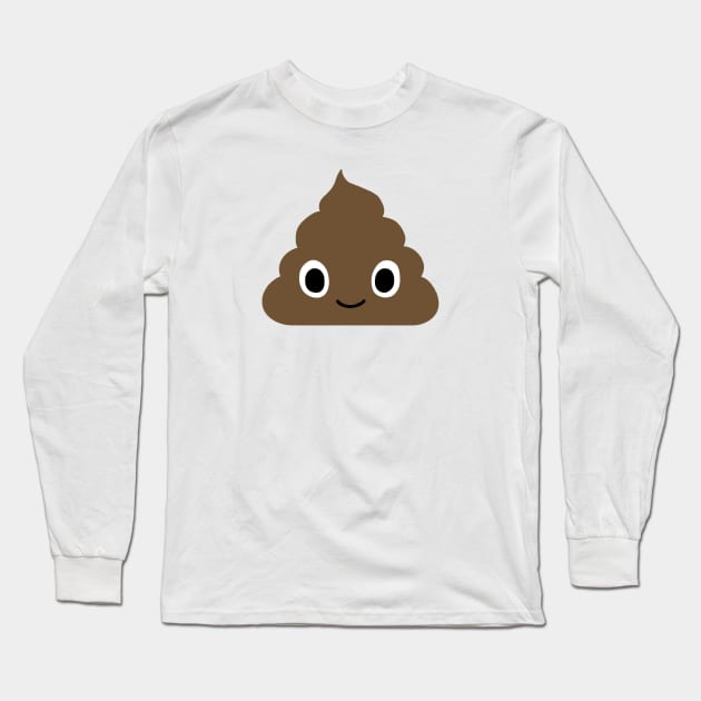 Happy Poo | Kawaii Poop Long Sleeve T-Shirt by Coffee Squirrel